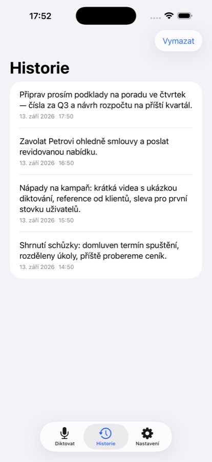 Transcript history